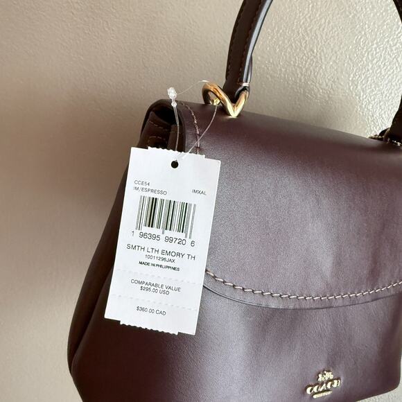 Coach Emory Top Handle Bag CCE54 smooth leather/Espresso - Picture 2 of 13